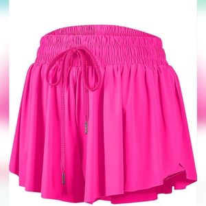 Flowy hot pink athletic shorts